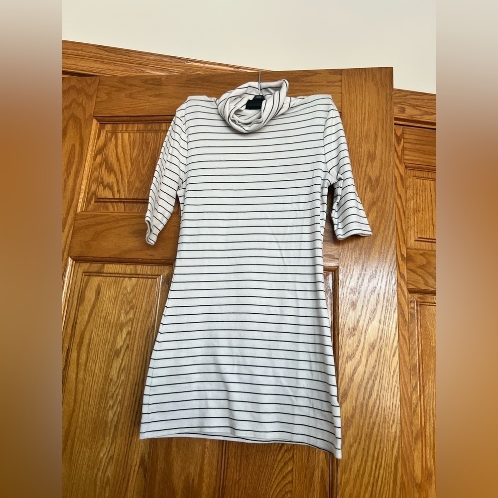 A New Day - Striped Turtleneck 3/4 Sleeve Top